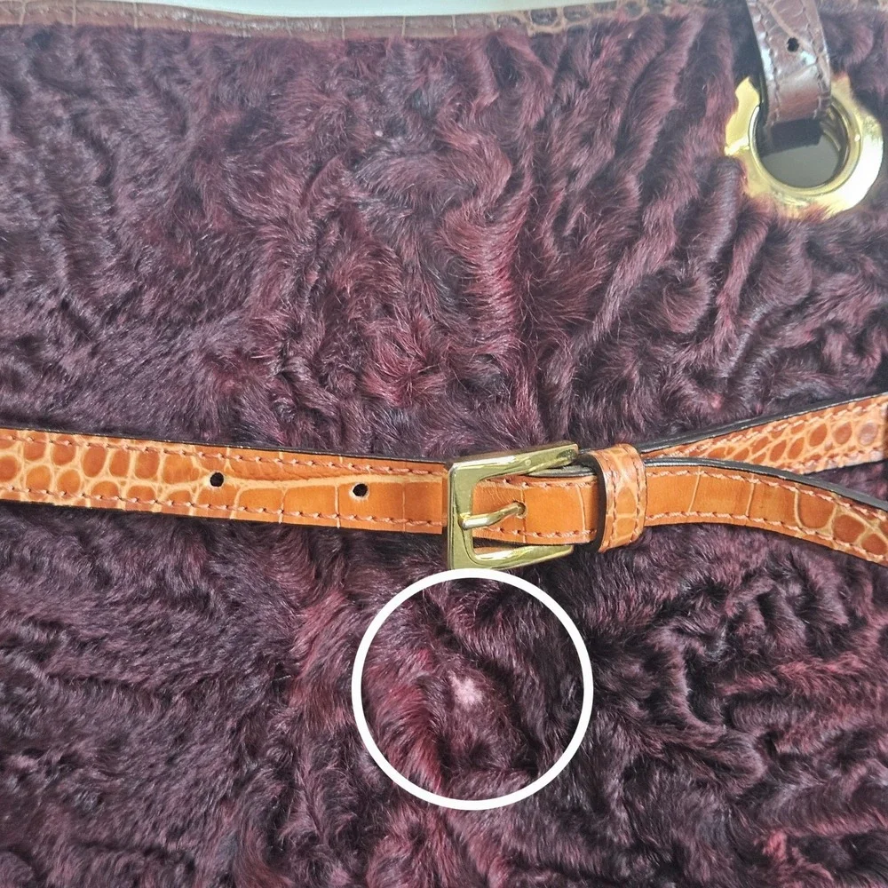 ETRO Velvet Embossed Leather Tote Bag‎ Purse